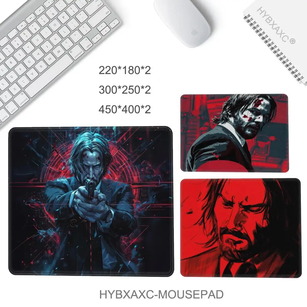 Neon Movie John-Wick Mouse Pad Kartun Mouse pad kecil untuk komputer desktop, keyboard kantor, e-sports, ROGs gaming mouse pad.