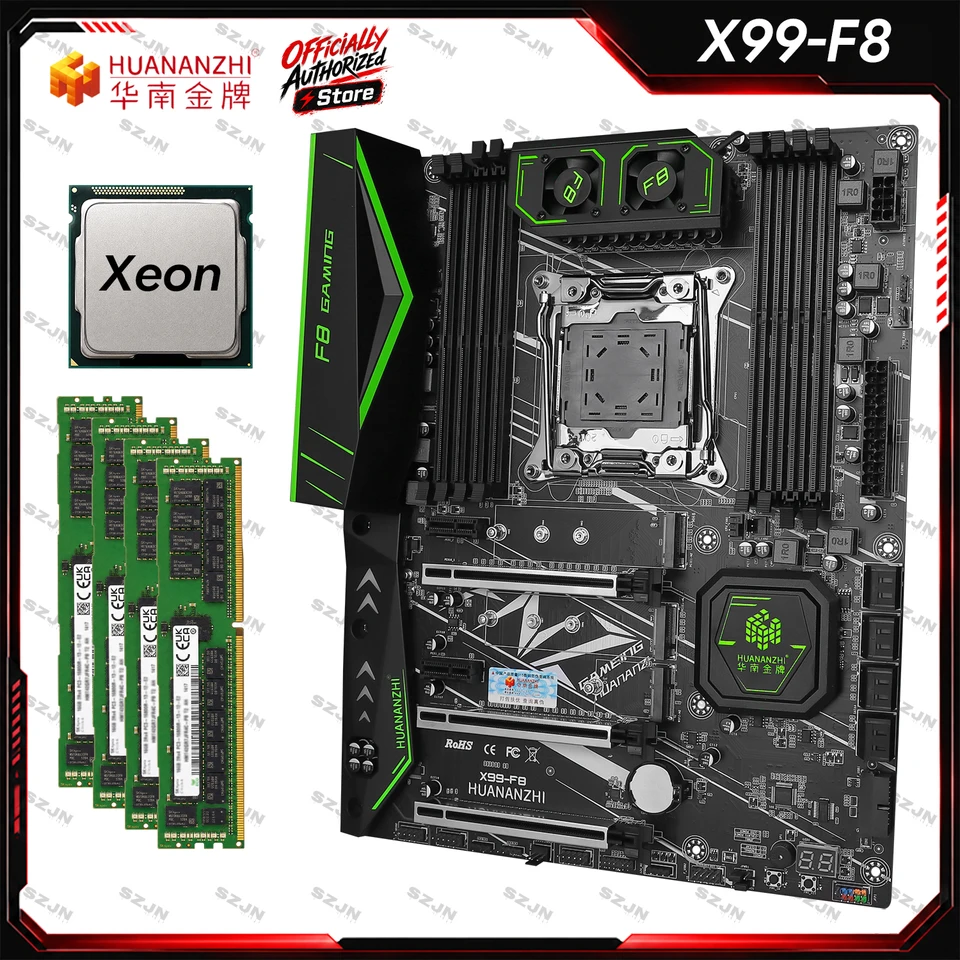 HUANANZHI X99-F8 Motherboard Kit LGA2011-3 Intel Xeon E5 V3 V4