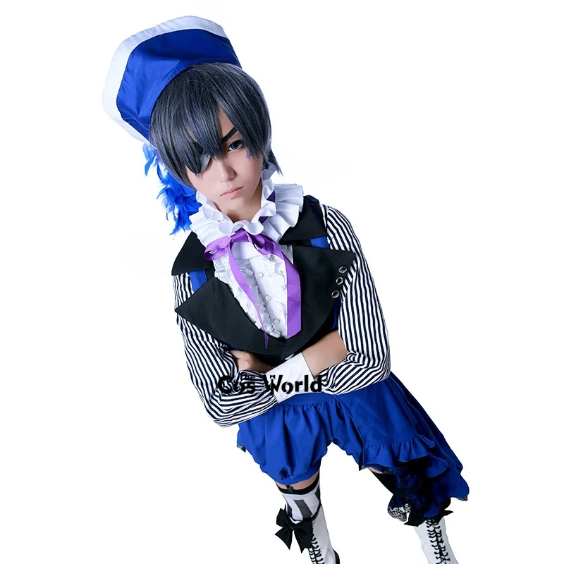 Black Butler Kuroshitsuji Book of Circus Ciel Uniform Outfit Anime Cosplay Costumes