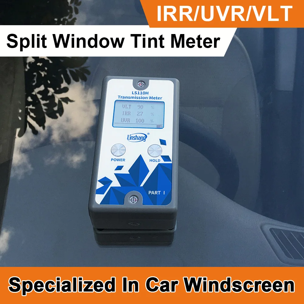 LS110H 1400nm IR Window Tint Glass Light Transmittance Detection Split Solar Film Tester Window Tint Meter for Car
