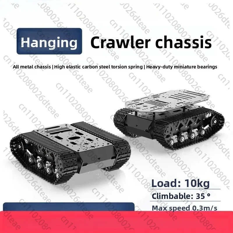 Tank Chassis with Suspension All Metal Tank Robot 12V Encoded motors Programmable Robot Car