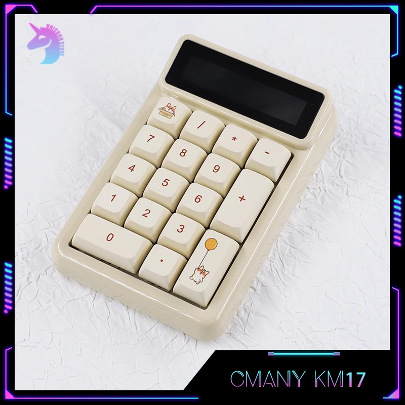 

Cmany Km17 Mini Keypad Led Screen Abs Calculator Mechanical Keyboard Cherry Switch Abs Customized Laptop Gift Rgb Light Hot Swap