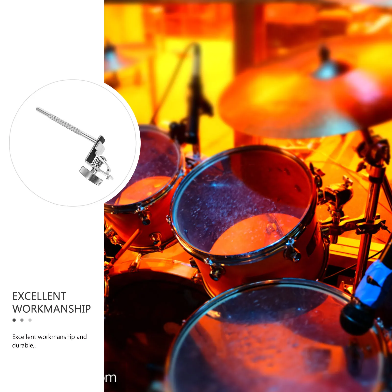 

Cowbell Clamp Heavy Duty Steel Durable Drum Accessory Holder Extension Bracket For Percussion Instruments Musical