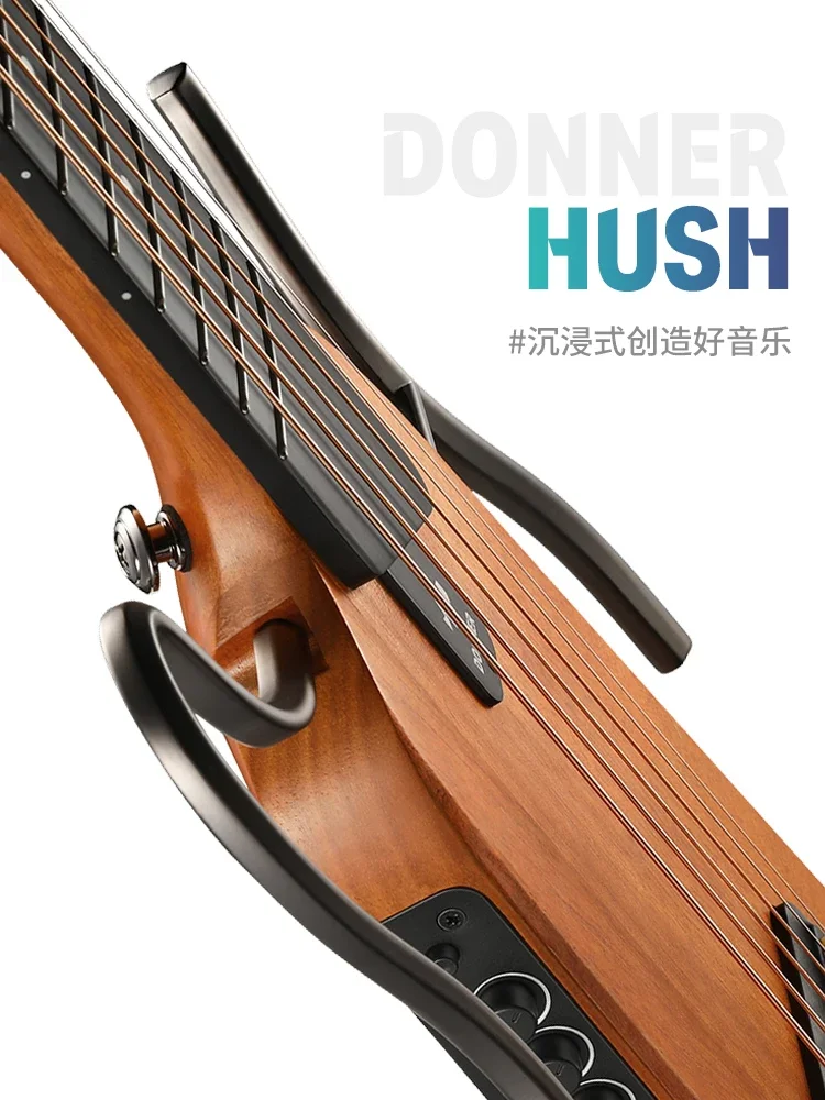 

Donner Tangnong Smart Mute Guitar Travel Portable Detachable Folk Ballad Headless Wooden Guitar Beginner