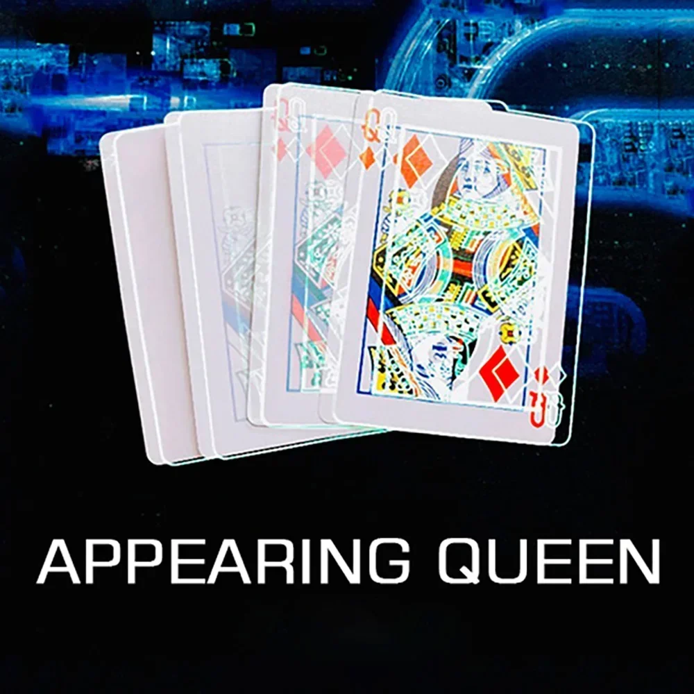 Appearing Queen Card Magic Trick Playing Card Change White to Queen Close Up Magic Gimmick Magia Prop Magie Magicians Tutorial