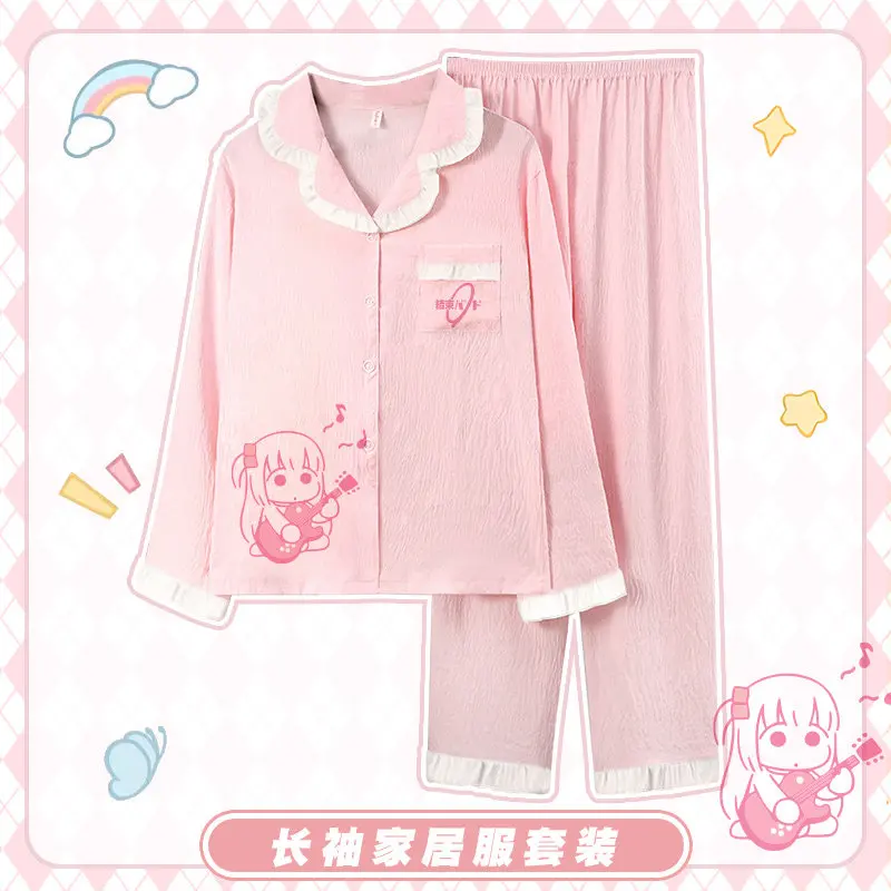 Bocchi The Rock! Gotoh Hitori Cosplay – vêtements de maison pour femmes, manches longues et pantalons longs, Costumes, T-shirt à manches courtes, figurines, cadeau