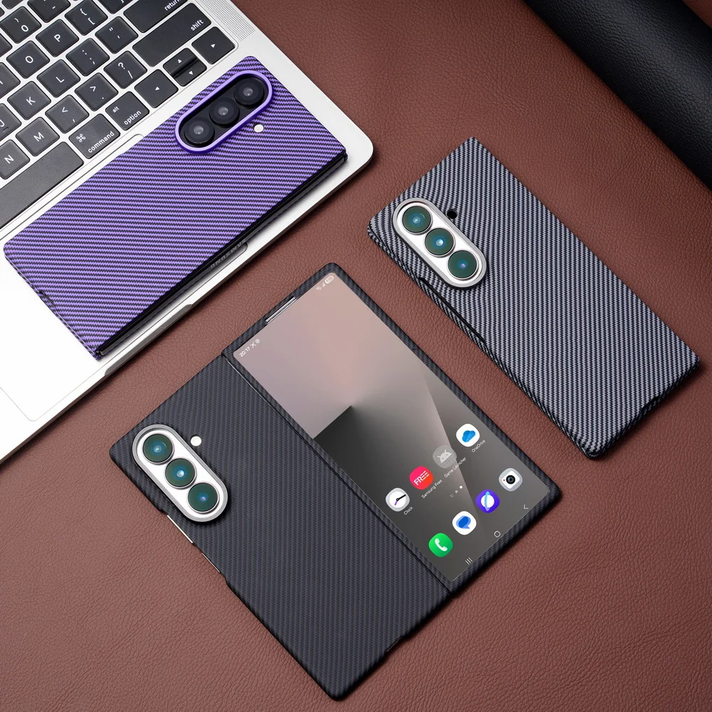 

Carbon Fiber Built-in Strong Magnetic Wireless Charging Case For Samsung Z Fold 7 Galaxy Z Fold 5 6 4 3 Glass Protect Cover