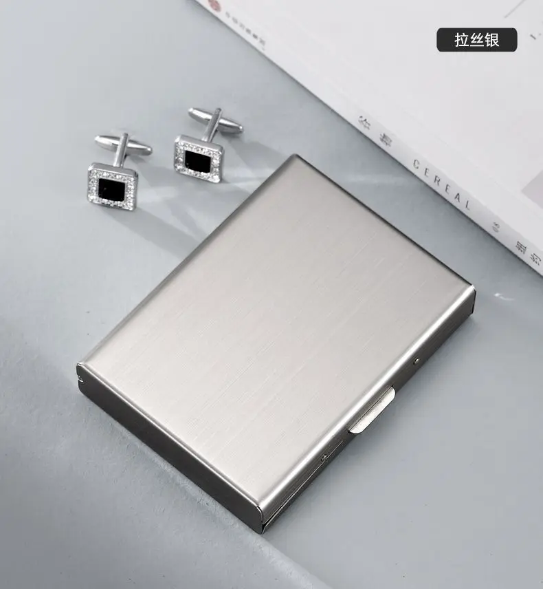 High Grade Stainless Steel Card Holder, Premium Metal Anti-Magnetic Anti-Theft Mini Wallet As A Gift For Dad