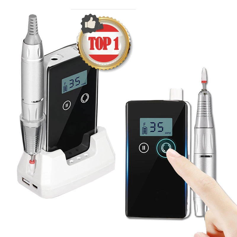 

Cordless Vacuum System 2 in 1 Electric Portable Brushless 35000rpm Professional Electric Nail Drill Machine