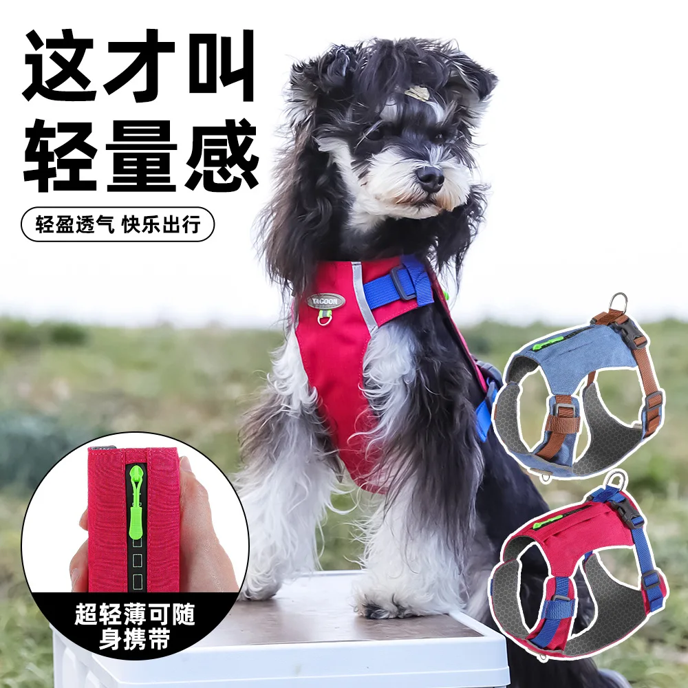 Arnés cómodo transpirable pecho y espalda perros Schnauzer aire libre - imagen 5