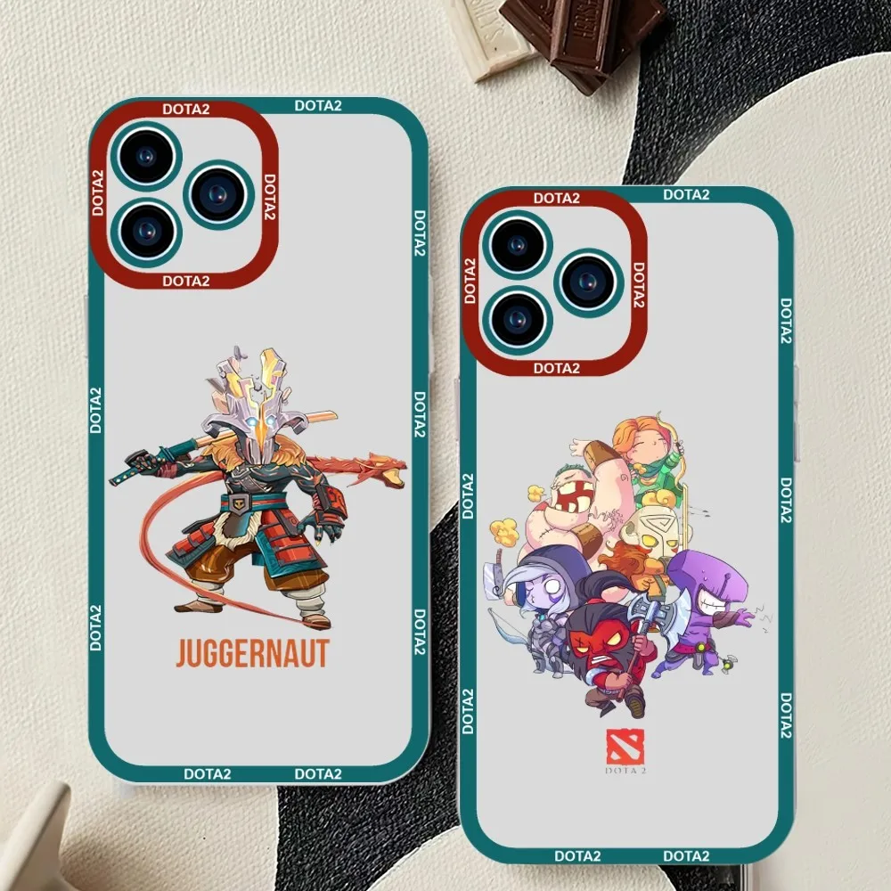 Game Dota 2 Phone Case For iPhone 11 12 Mini 13 14 15Pro Max Transparent Shell