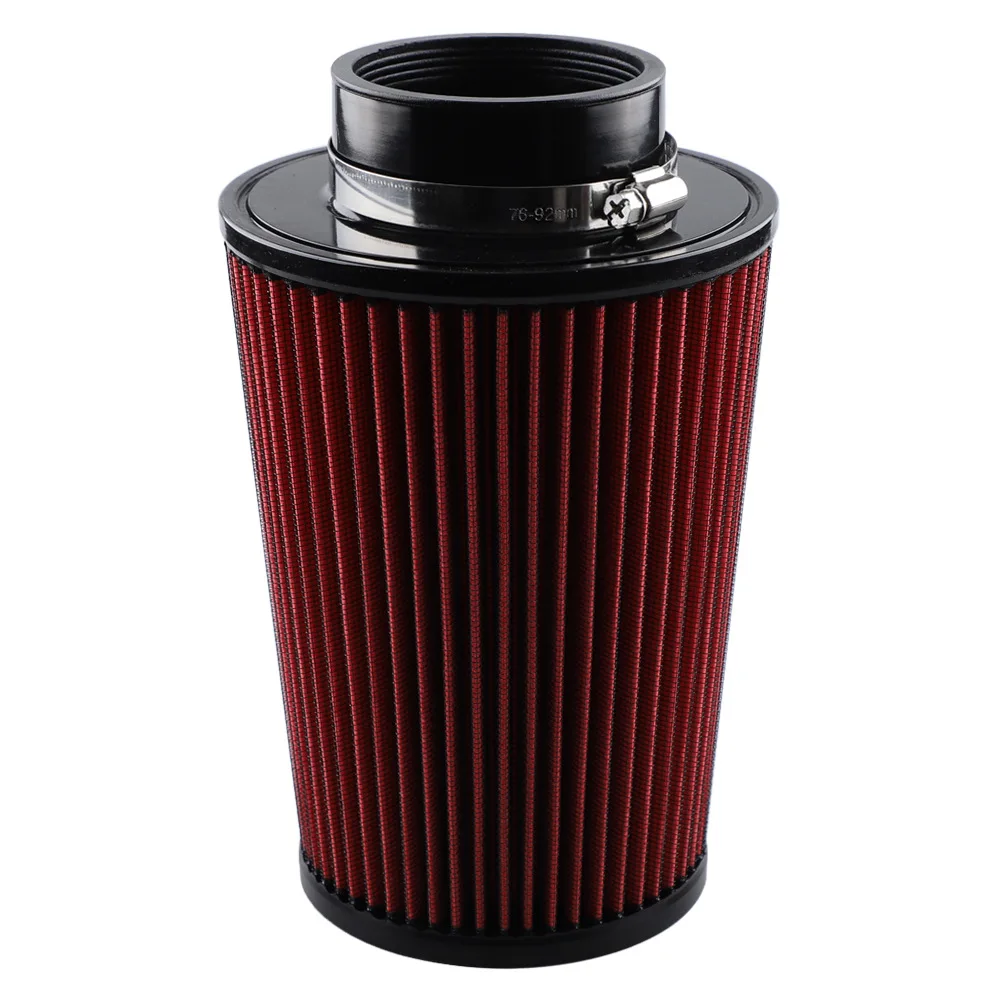 76mm 3 inch High Flow luchtfilter, conusvormig performance luchtinlaatfilter, vervanging voor K&N - afbeelding 1