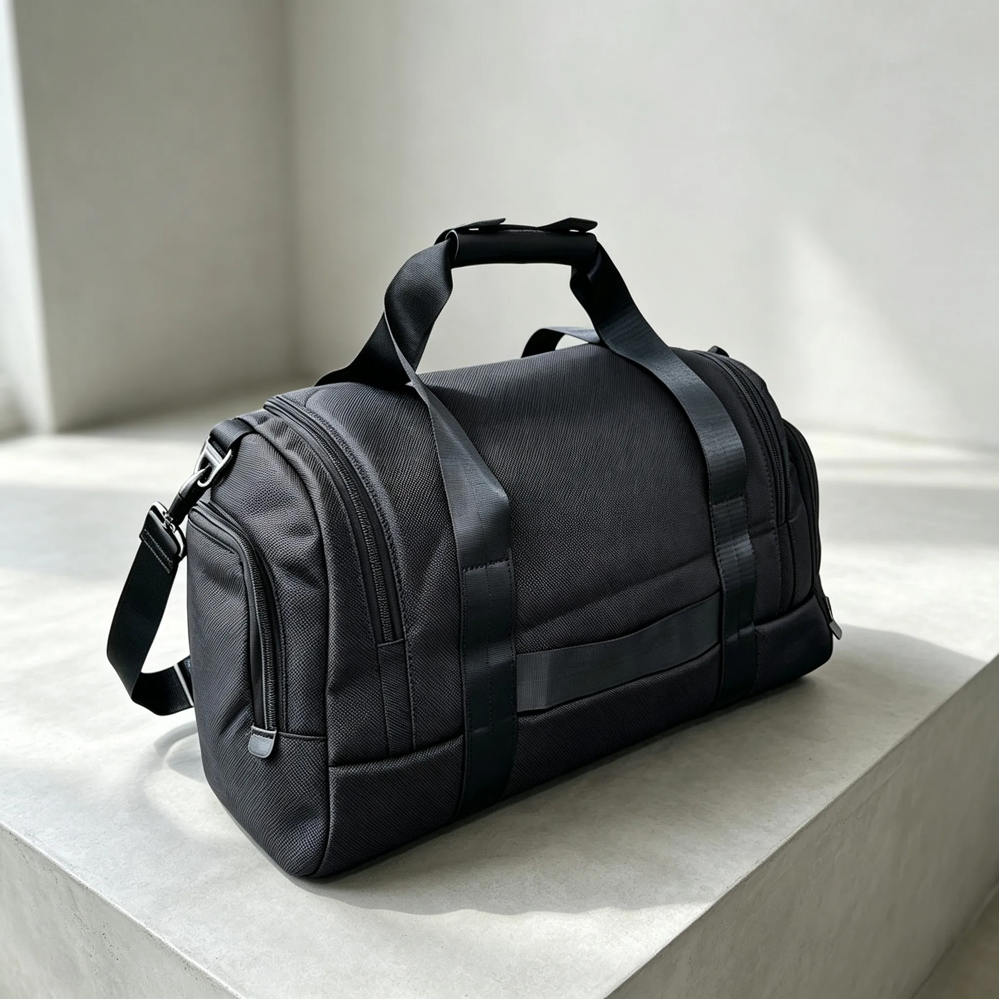 Men’s Nylon Crossbody Shoulder Handbag, Large Capacity Travel Duffel Bag for Business Trip & Casual Use