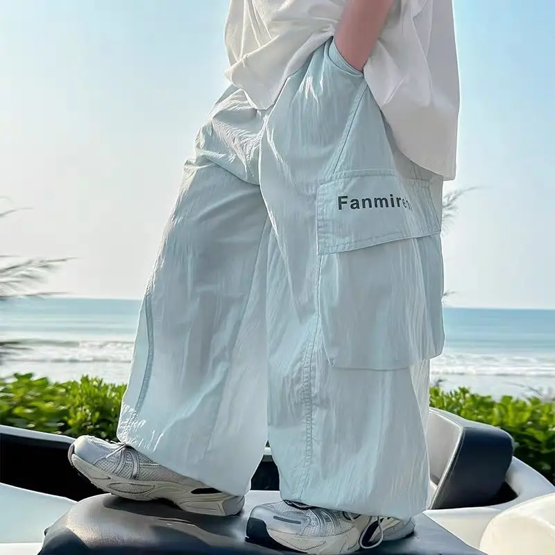 

Boys' New Casual Mosquito-proof Pants 2025 Children's Thin Pants Summer Ice Silk Loose Trousers
