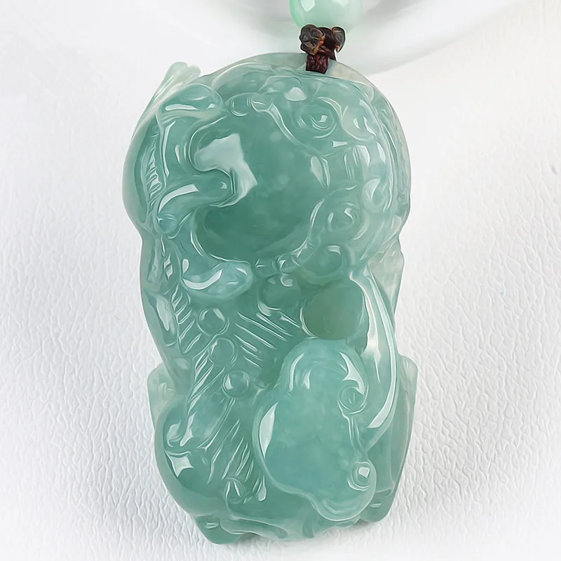 A Goods Oil Cyan Ice Glutinous Seed Pixiu Pendant for Men and Women