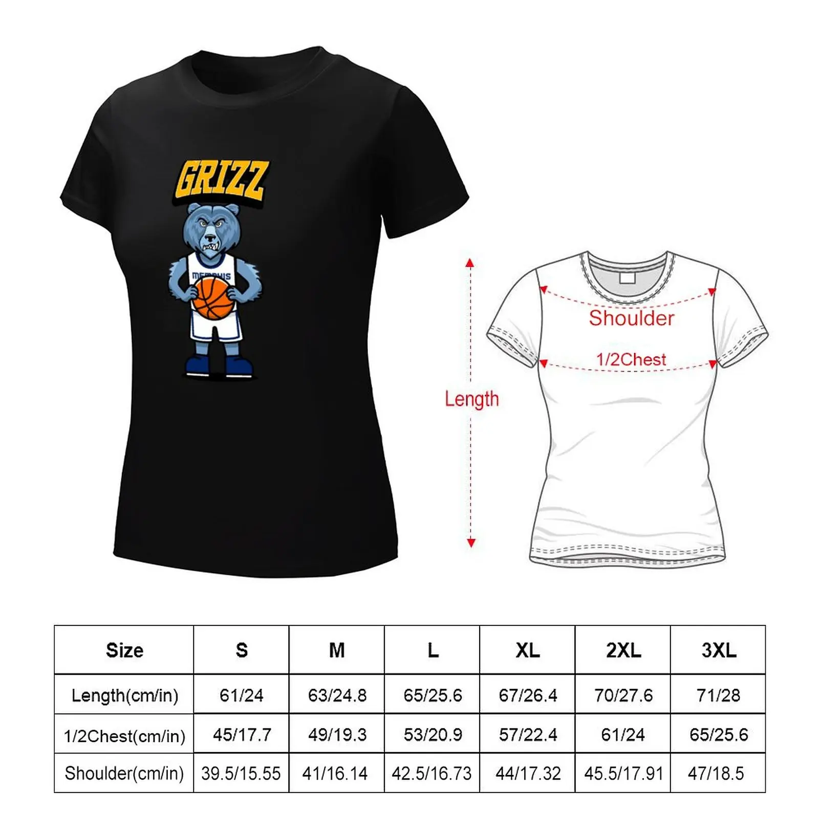 Grizz! T-Shirt graphics vintage clothes animal print shirt for girls t-shirts for Women loose fit
