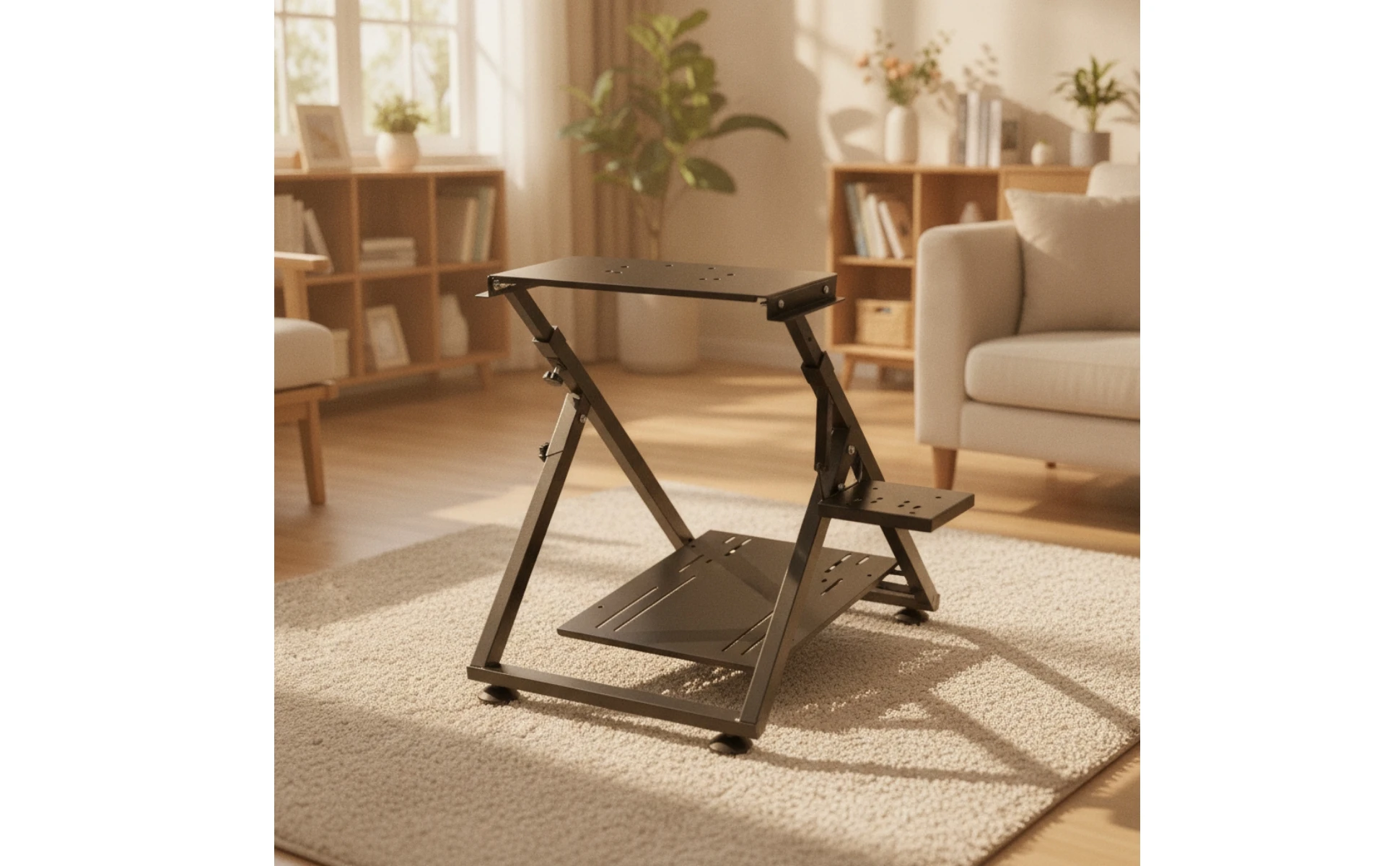 Wheel Stand with Shifter Mount Sturdy Racing Wheel Stand Stable Compact for Gamers, Gaming Room, Bedroom