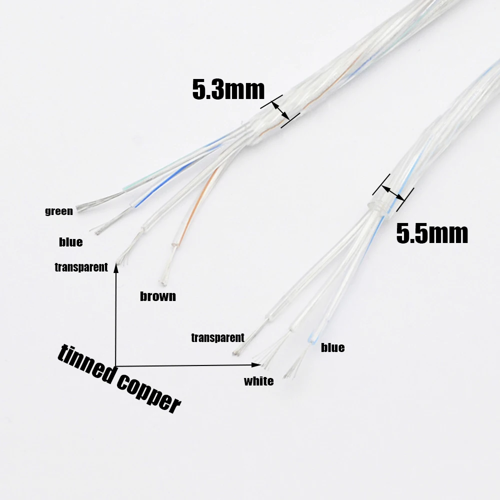 Tinned Pure Copper Wire Transparent 3 cores 4 cores Round Copper Core Hanging Lamp Table Lamp Lanterns Extension Wire