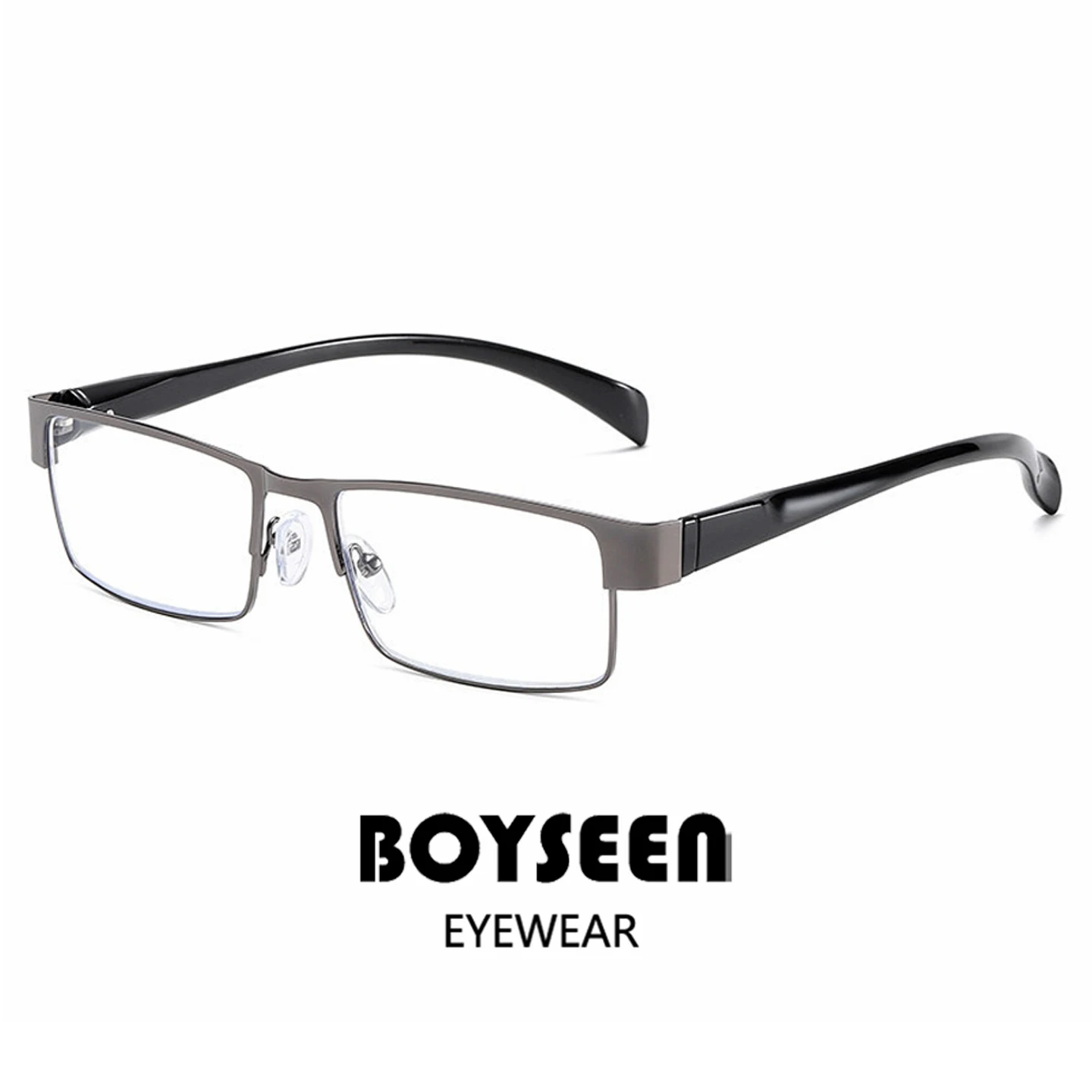 BOYSEEN BOYSEEN Men\'s and Women\'s TR90 Reading Glasses Non spherical Lens Retro Business Farsightedness Prescription Glasses