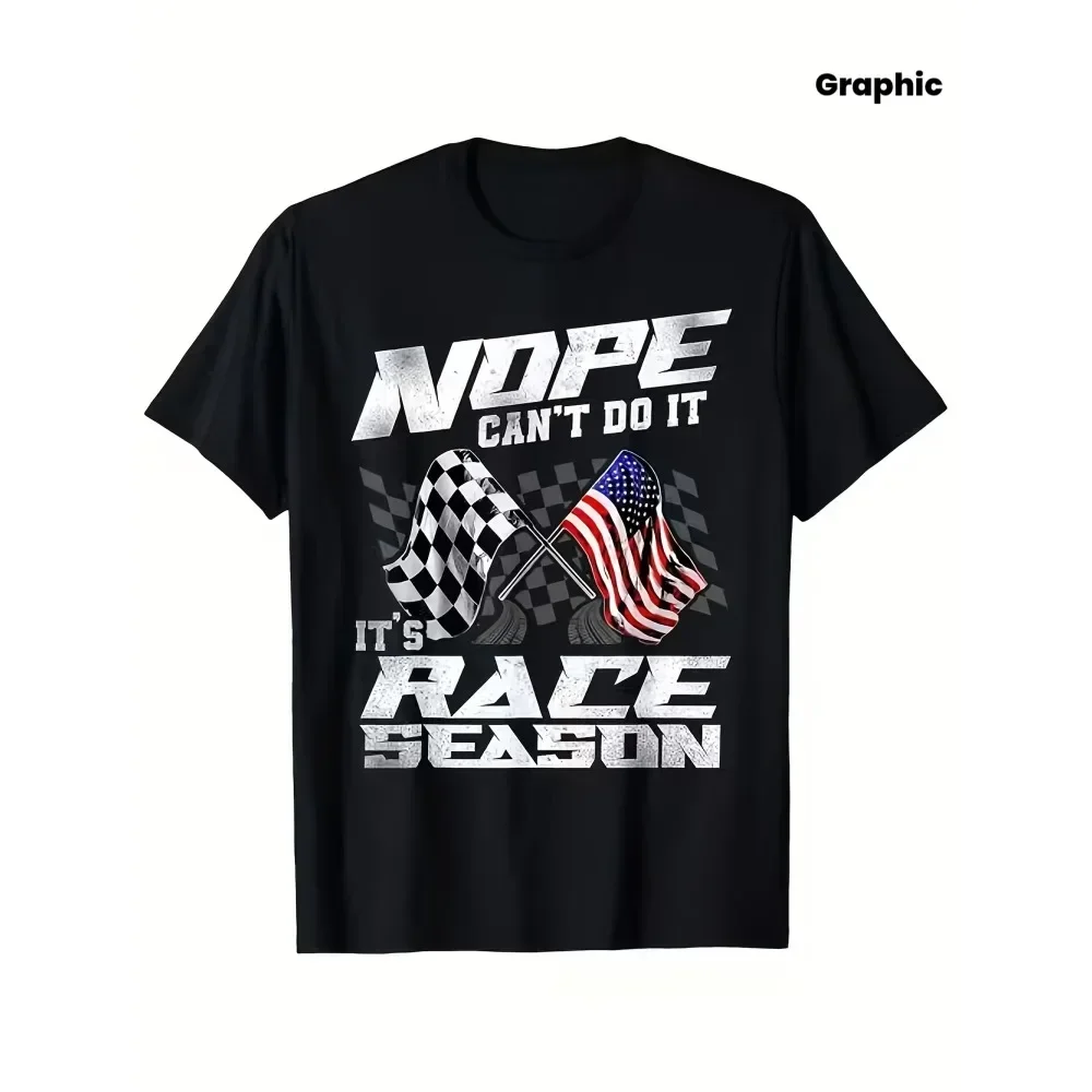 

Retro Style Hot Rod Graphic Print T-Shirt, Perfect for Lounging, Going Out, or as a Gift for Him, Ideal for Valentine's Day and