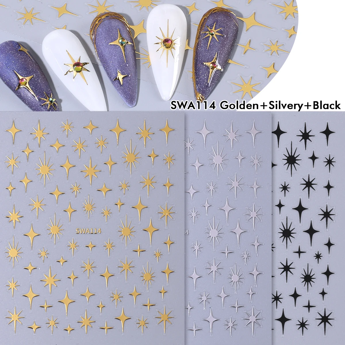 3 stuks groene bladeren nagelstickers eenvoudige glitter gouden lijn ontwerp zelfklevende sliders elegante charme curve tape decor manicure folis