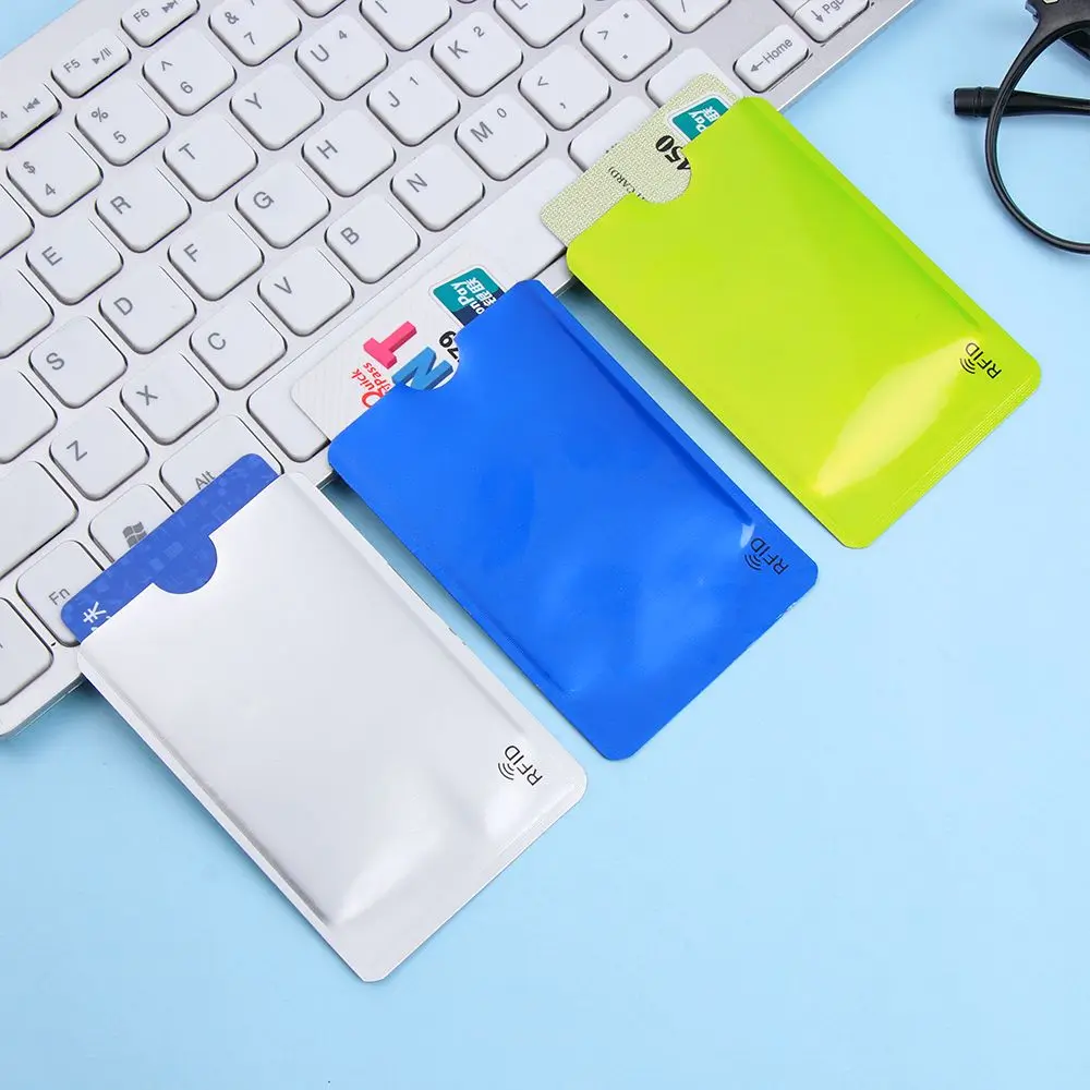 5PCS Cover Credit Cards Safety Protect Case Cover Blocking Anti Thief Aluminium Rfid Card Holder