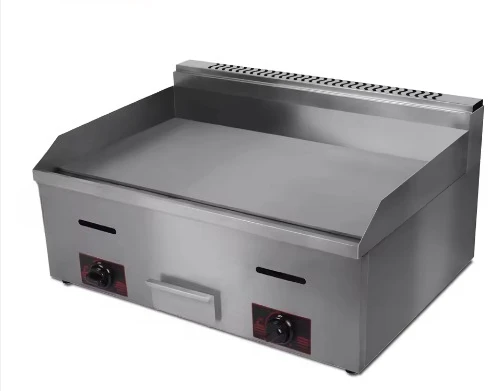 Equipo de Cocina Comercial de Acero Inoxidable, Plancha Grande a Gas, Parrilla a Gas