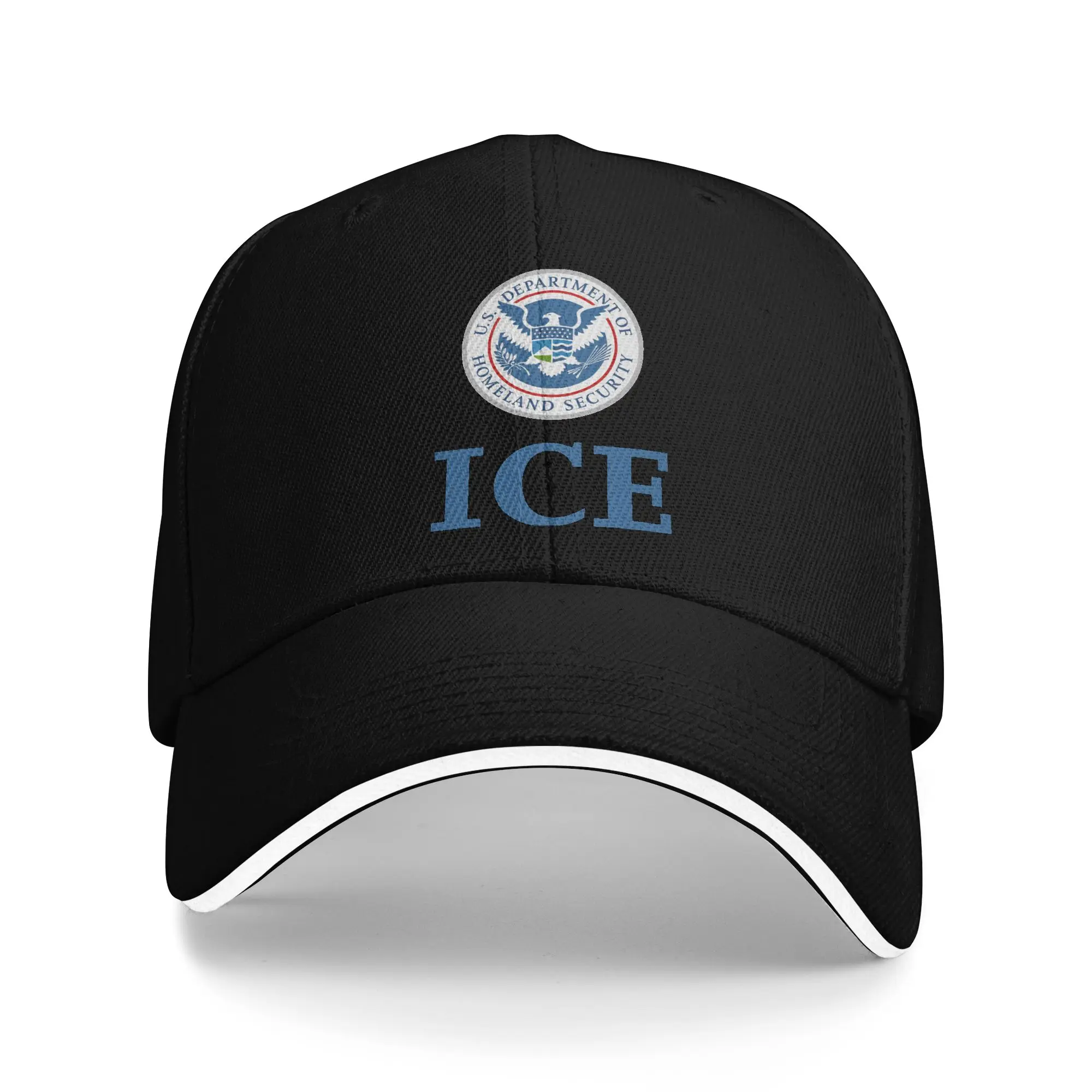 Immigration and Customs Enforcement  ICE  Baseball Cap  Classic Men Women Trucker Hat Design Running Hippie Baseball Caps