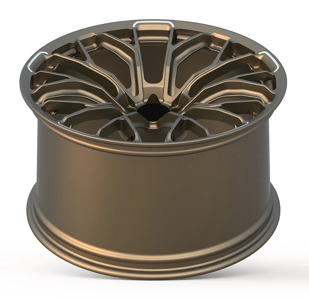 High Quality Customized Forging Wheel Hubs 17-24 Inch 1 Piece Car Rim Matte Bronze Forged Alloy Wheel 21 5x112 for Benz Audi Bmw