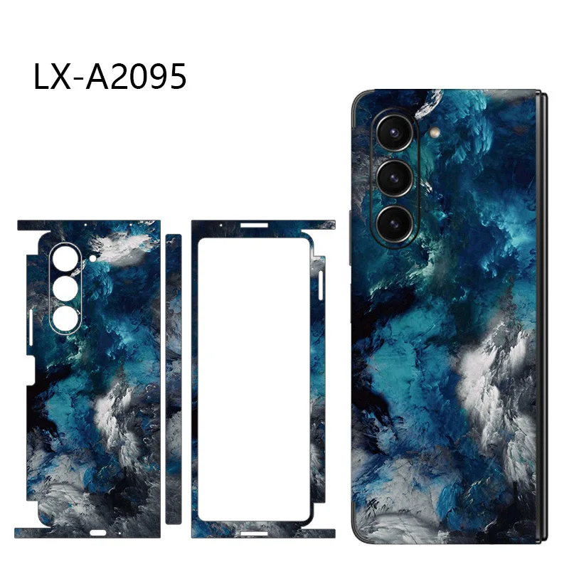 Colorful  Sticker For Samsung Galaxy Z Fold6 5 4 3 75G Back Screen Protector Hing Side Skin Protective Film Fold4