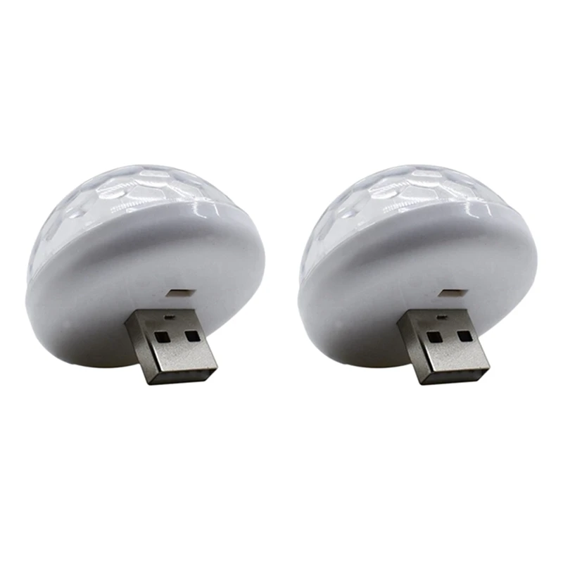 

2X Multi-Color USB LED Car Interior Lighting Lamp Atmosphere Light Neon Lamps Sound Sensor DJ Light