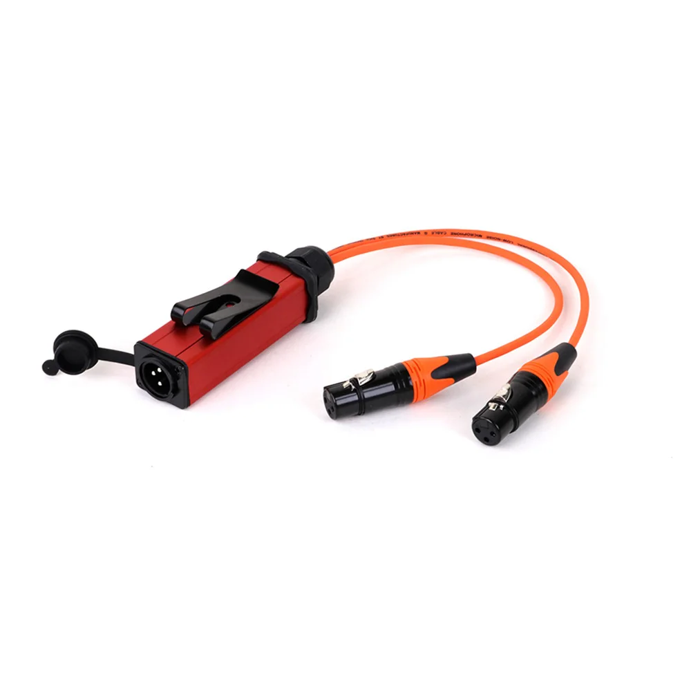 XLR 3Pin Male Panel Socket Coupler to Dual 2 Female Jack Y Splitter DJ Audio Cable Adaptor Extension for DVD Player MIC