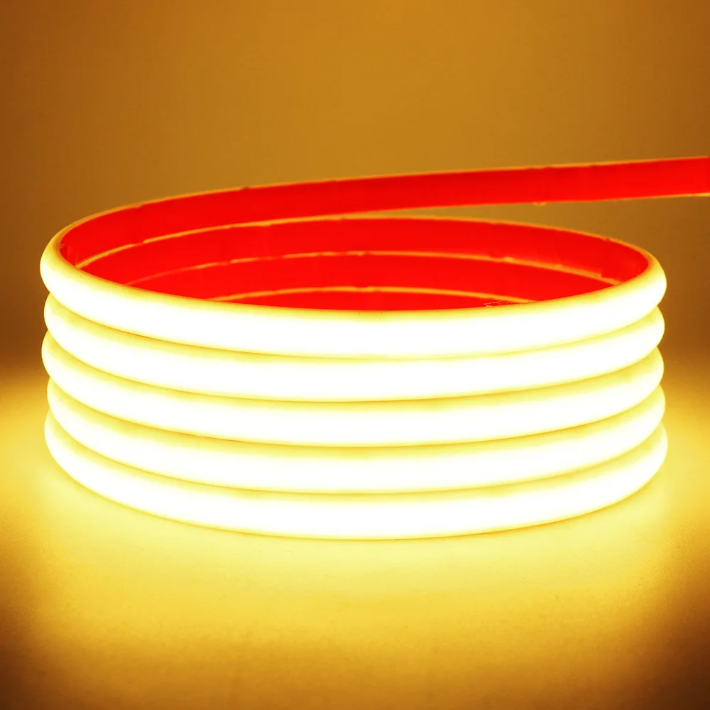 IP68 Wasserdichter COB LED Neon-Lichtstreifen 12V 24V 5m 10m 15m 20m 0,5m 320/LED Flexibles Band Silikon-Röhrenlicht RA90 – Detail 14