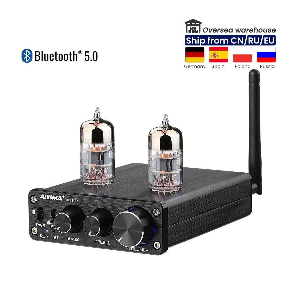 

Top Bluetooth 5.0 6H3N Tube Amplifier Preamp Preamplifier HiFi Stereo Vacuum Bile Tube Preamp With Treble Bass Tone Control