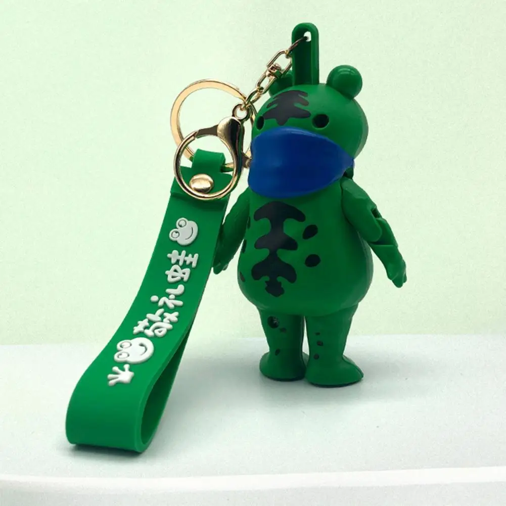 Коллекционный брелок в виде лягушки, Реалистичная текстура, искусственная подвеска с синим шарфом, отличный дизайн, сумка для лягушки