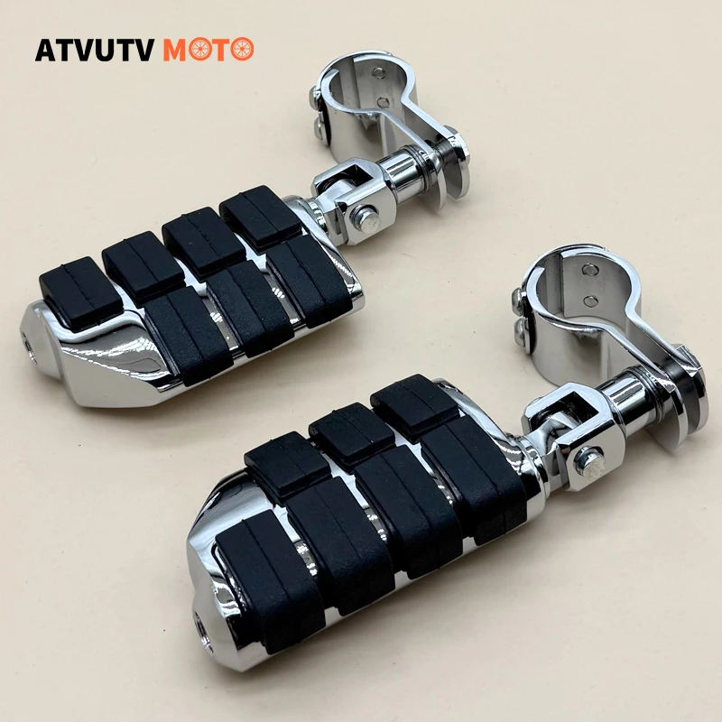 

1 1/4" 32mm Motorcycle Foot Rest Highway Engine Guard Foot Pegs Mount Footrest For Harley Touring XL883 Sportster Honda Yamaha