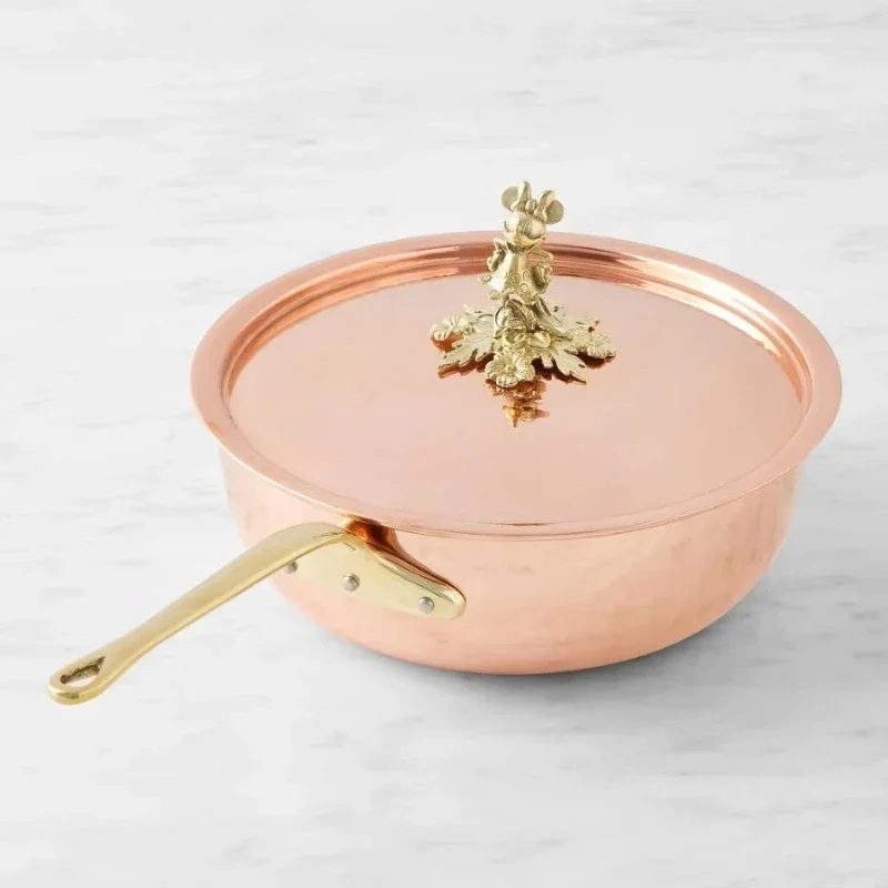 Copper hot pot food warmer metal casserole kitchen utensils accessories induction cooker hotel soup pot