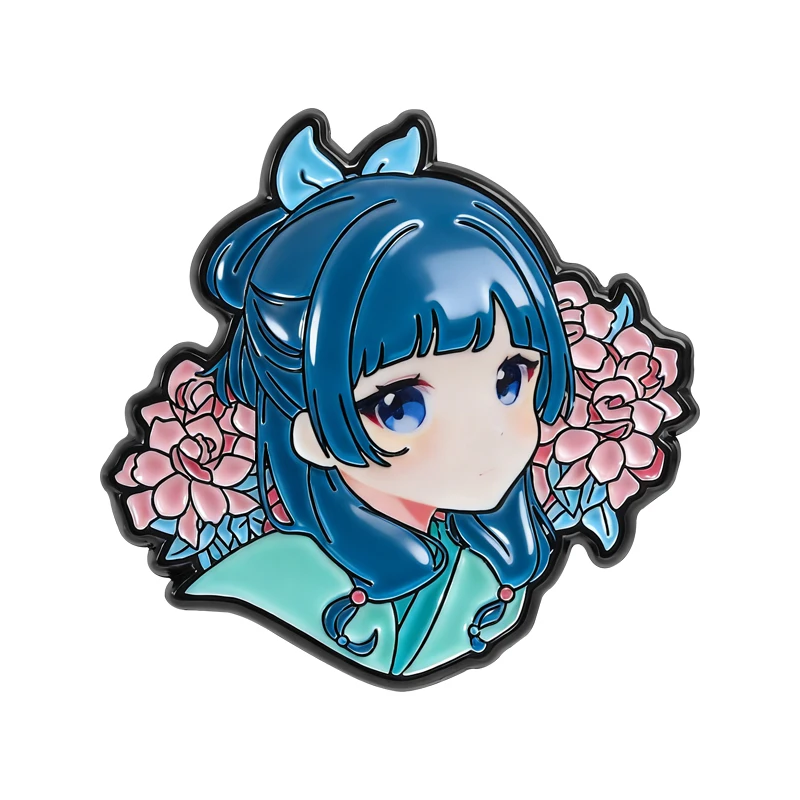 Maomao Light Novel Brosche Emaille-Pins – Süße japanische Anime-Cartoon-Charakter-Broschen, Anstecknadeln, Schmuckgeschenk für Fans und Freunde