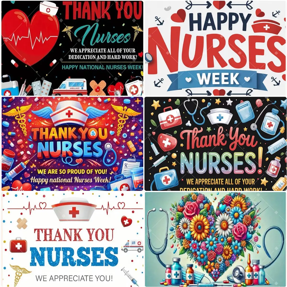 

Happy National Nurses Week Decor Thank You Nurses Wall Art Medical Theme Party Supplies Hot Sale Nurse Day Hospital Decor Poster