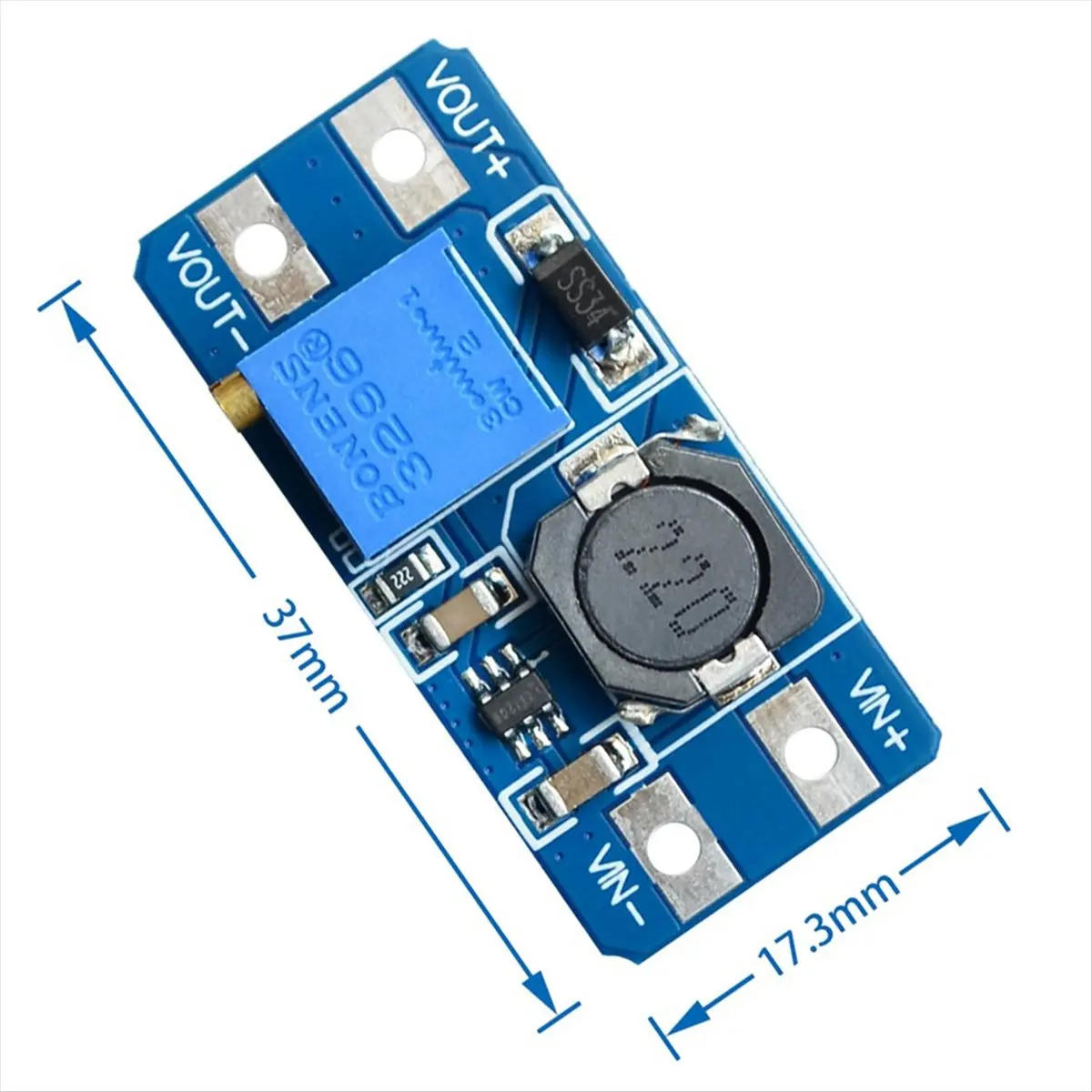 10PCS, , DC-DC Converter, Boost Regulator, USB Power Module, 2V-24V to 5V-28V, 2A Output, Micro-USB-A44I