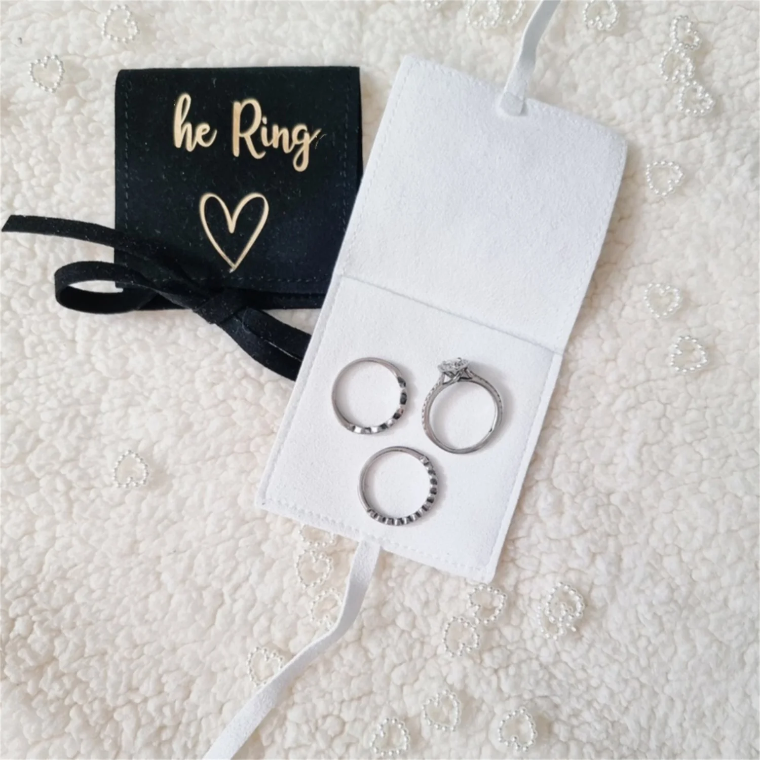 

Wedding ring pouch, Ring bag, Ring pouch, wedding ring box alternative