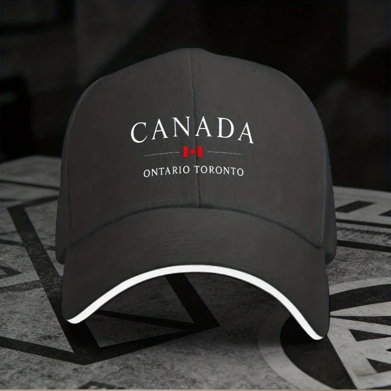 Nueva Gorra de Béisbol Ajustable de Toronto, Ontario, Canadá, Ligera y Estampada para Mujer, Gorra con el Diseño de la Hoja de Arce Canadiense para Hombre