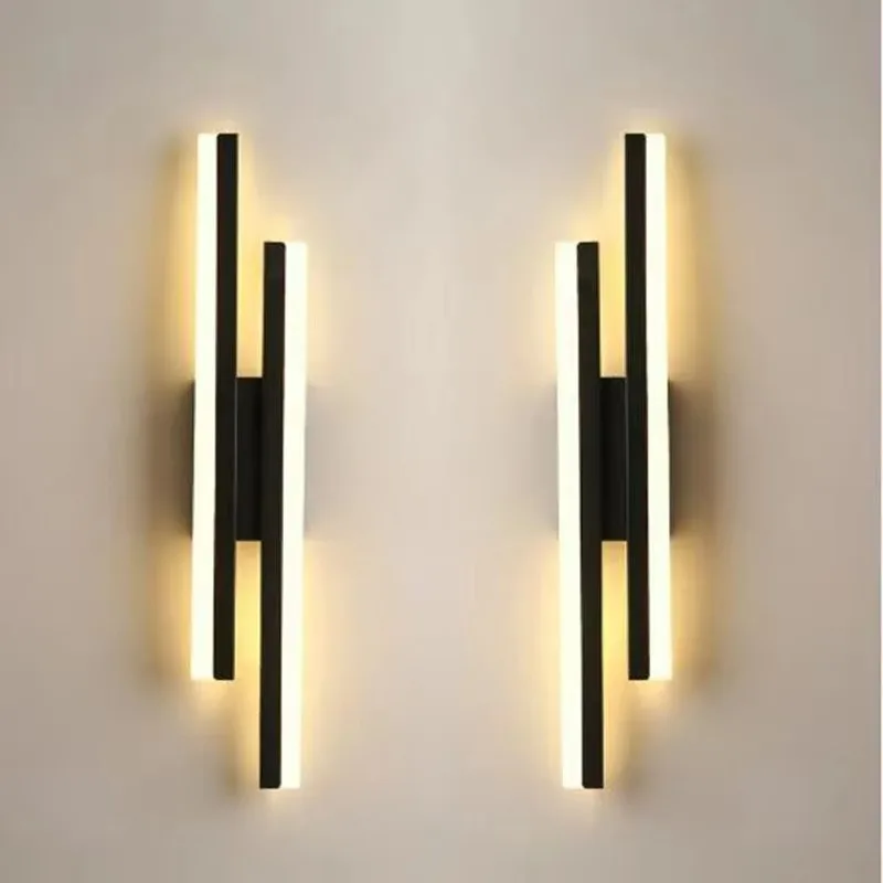 Indoor LED Wall Sconce Copper Line Pipe Wall Lamp Acrylic Shade Light Fixture for Bedroom Living Room Corridor Decor