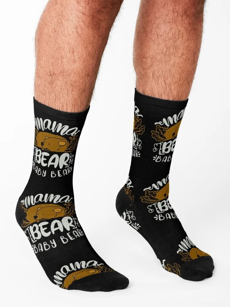 Mama Bear Baby Bear Socks kids Sports colored snow Luxury Woman Socks Men's