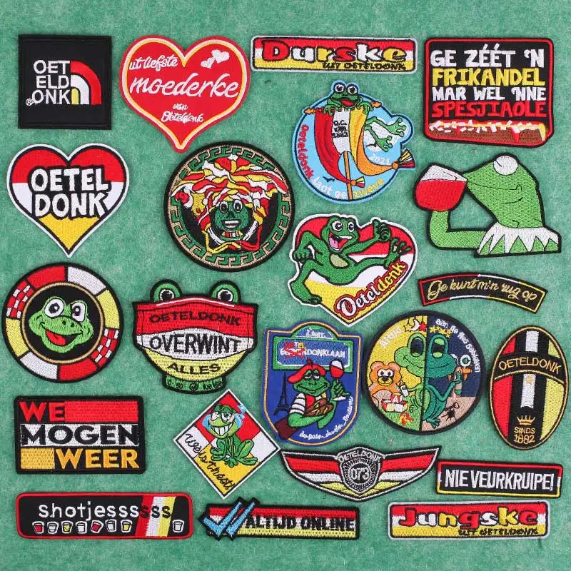 Oeteldonk Quốc Huy Kruikenstad 2022 Ứng Dụng Cho Quần Áo Tự Làm Biểu Tượng Oeteldonk 2023 Thêu Sắt Trên Miếng Dán Cho Quần Áo