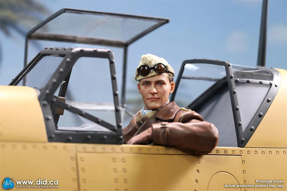 DID D80154 1/6th WWII Series German Africa Ace Pilot Marr General Full Set Doll Action For Collectable