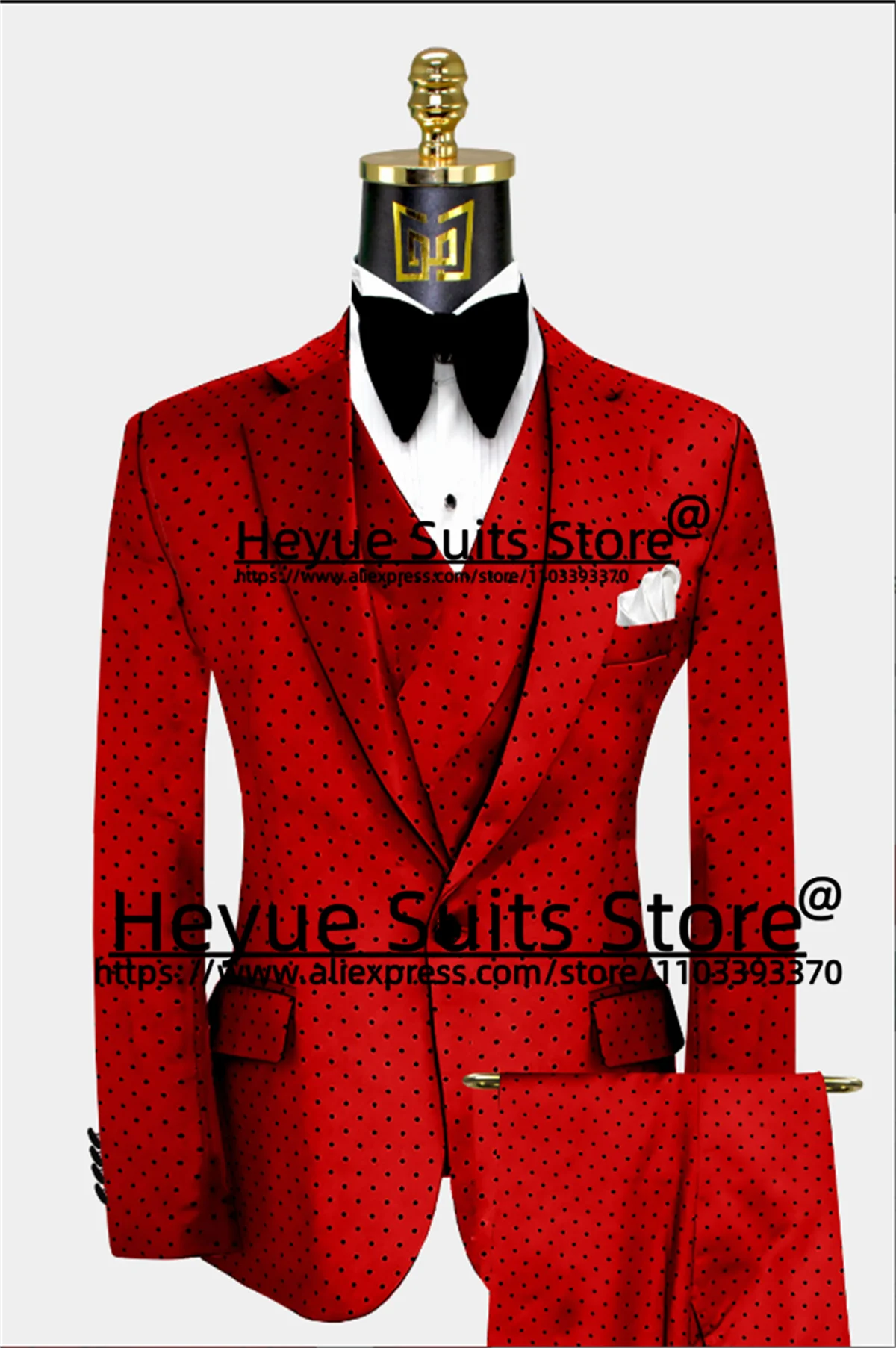 Elegant Red Wedding Suits For Men Custome Made Slim Notched Lapel Groom Tuxedos 3 Pieces Sets Handsome Male Blazers Ropa Hombre