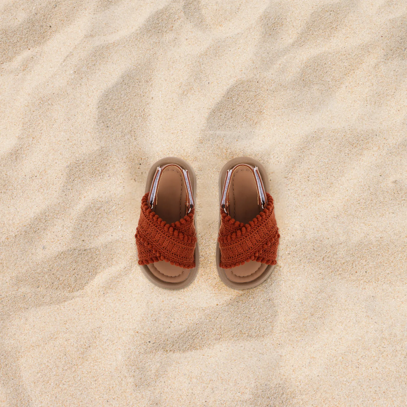 

Girls Ethnic Sandals Soft Sole Breathable Mesh Lightweight Antislip Outsole Summer Walking Shoes Toddler Beach Kids Students