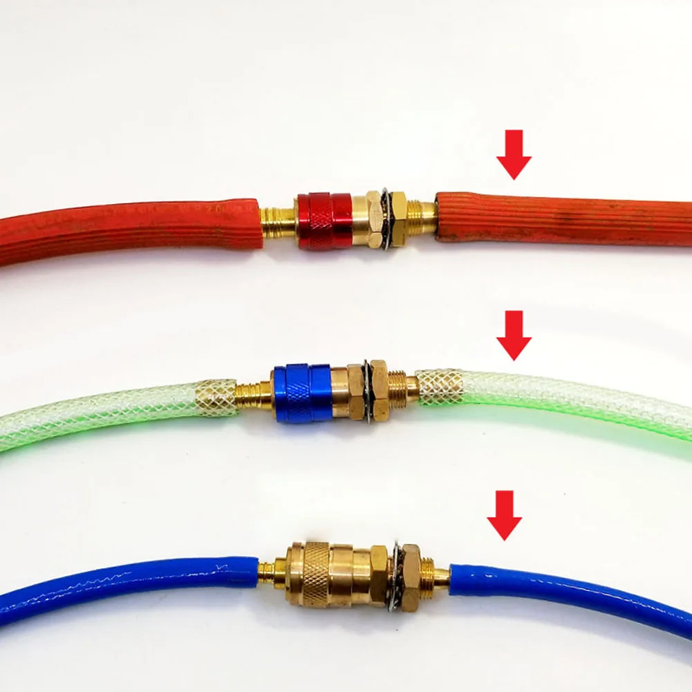 For TIG Welding Torch Models 12 18 20 27 Gas Water Quick Connector 8mm Hose Brass Fitting Metal Processing Maintenance Tool Set