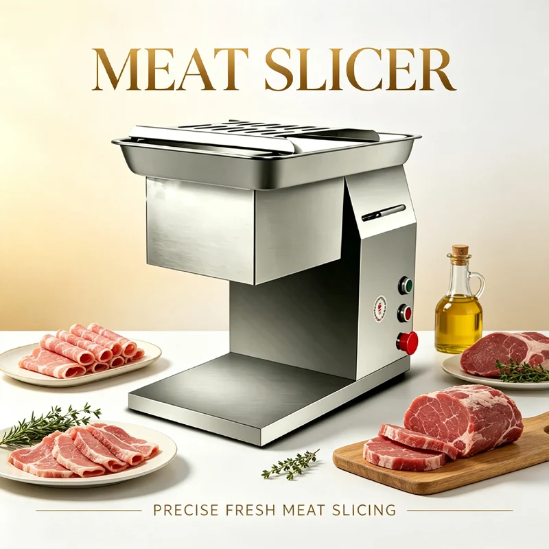 Automatic Meat Slicer Machine For Pork Beef Fish Chicken Breast With Auto Power Cut‑Off On Lid Opening Meat Slicer
